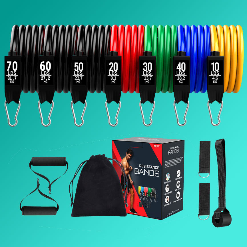 Fitness Tpe Latex 11 Piece Set Tensioner - AhDohNai