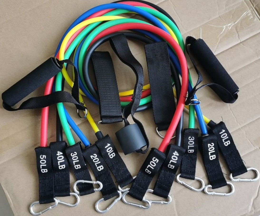 Fitness Tpe Latex 11 Piece Set Tensioner - AhDohNai
