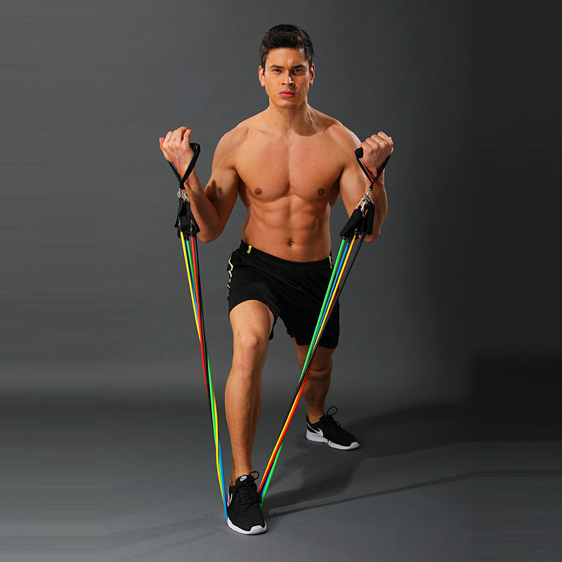Fitness Tpe Latex 11 Piece Set Tensioner - AhDohNai